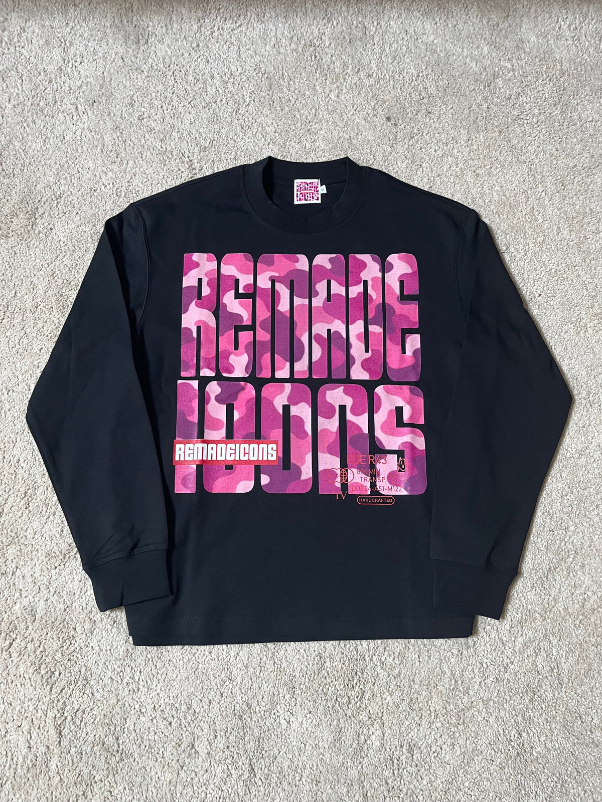 LONGSLEEVE CAMO NOIR/ROSE