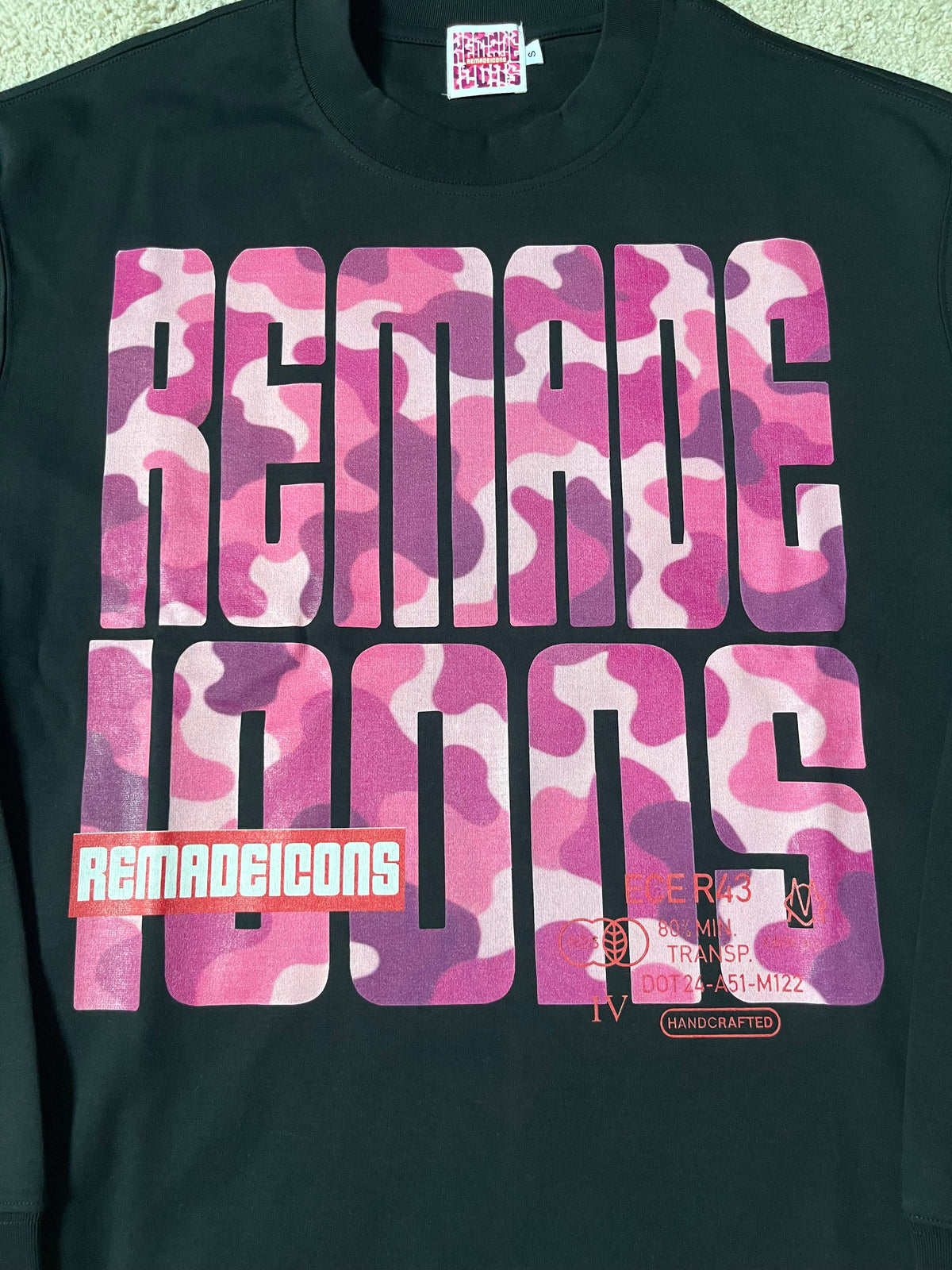 LONGSLEEVE CAMO NOIR/ROSE